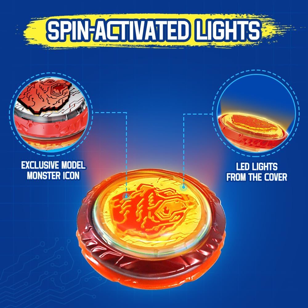 Blazing War Bear Flaming Pack, Split Series battle top, close view of the attack ring