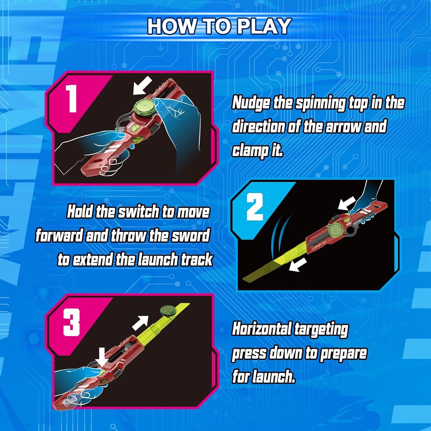 Blazing War Bear Telescopic Sword Launcher set in play on the battle floor