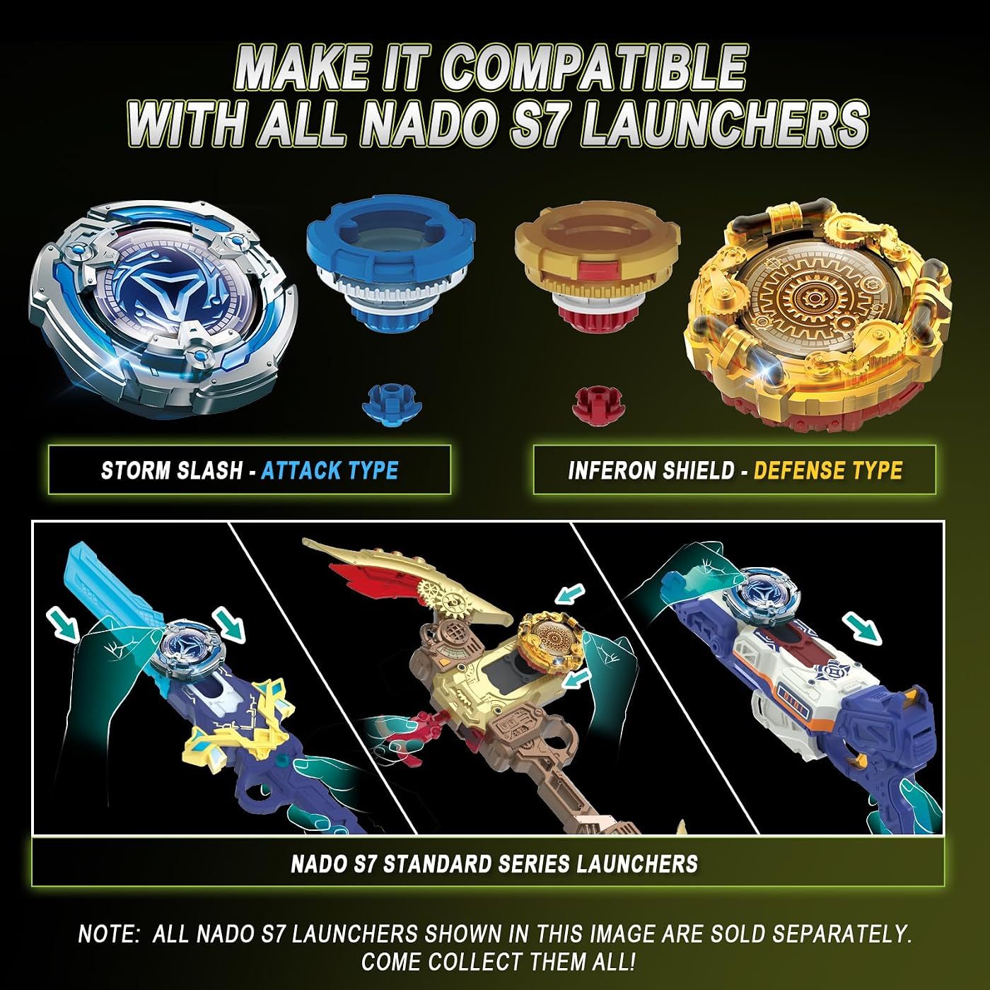 Blue Storm Slash Rack Launcher Set set in play on the battle floor