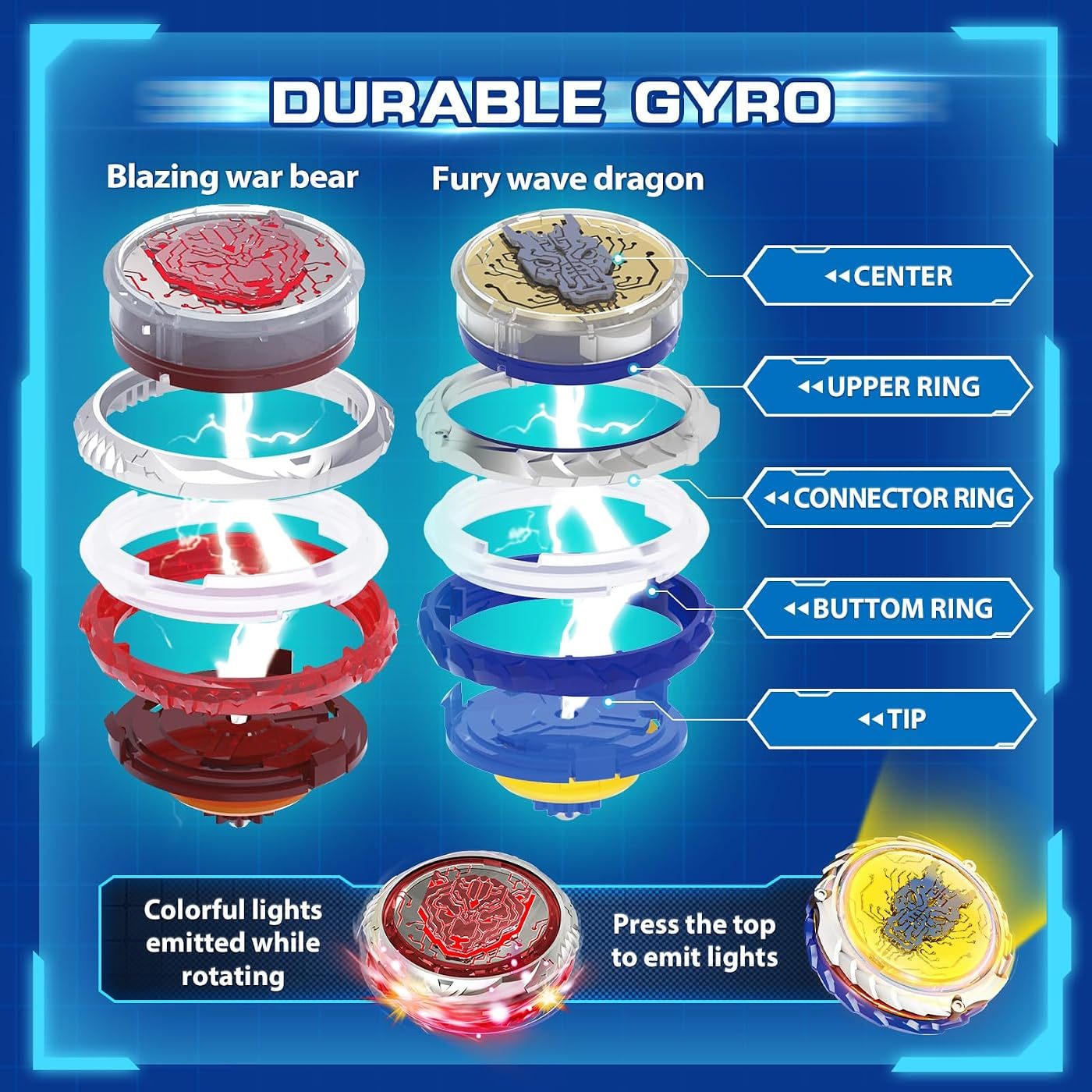 Detachable Stadium Set with Three Tops set in play on the battle floor