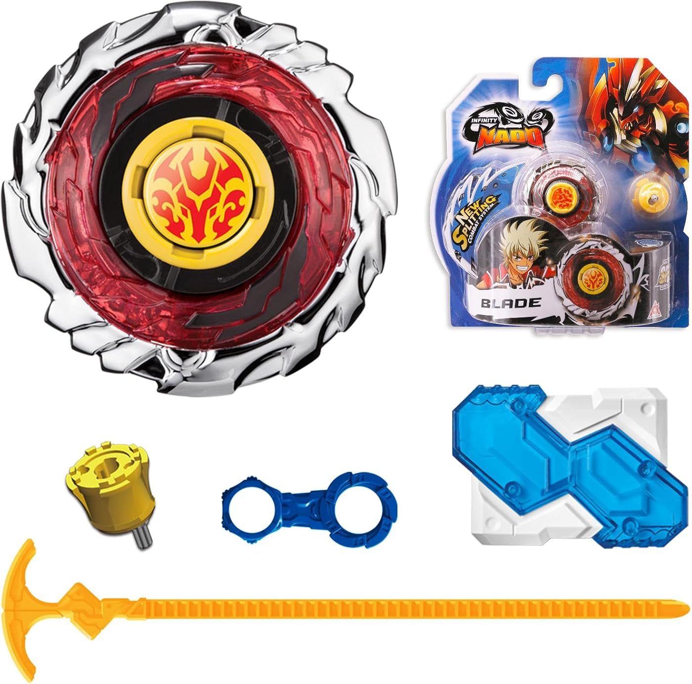 Fiery Flame Red Battle Set metal battle top with its launcher