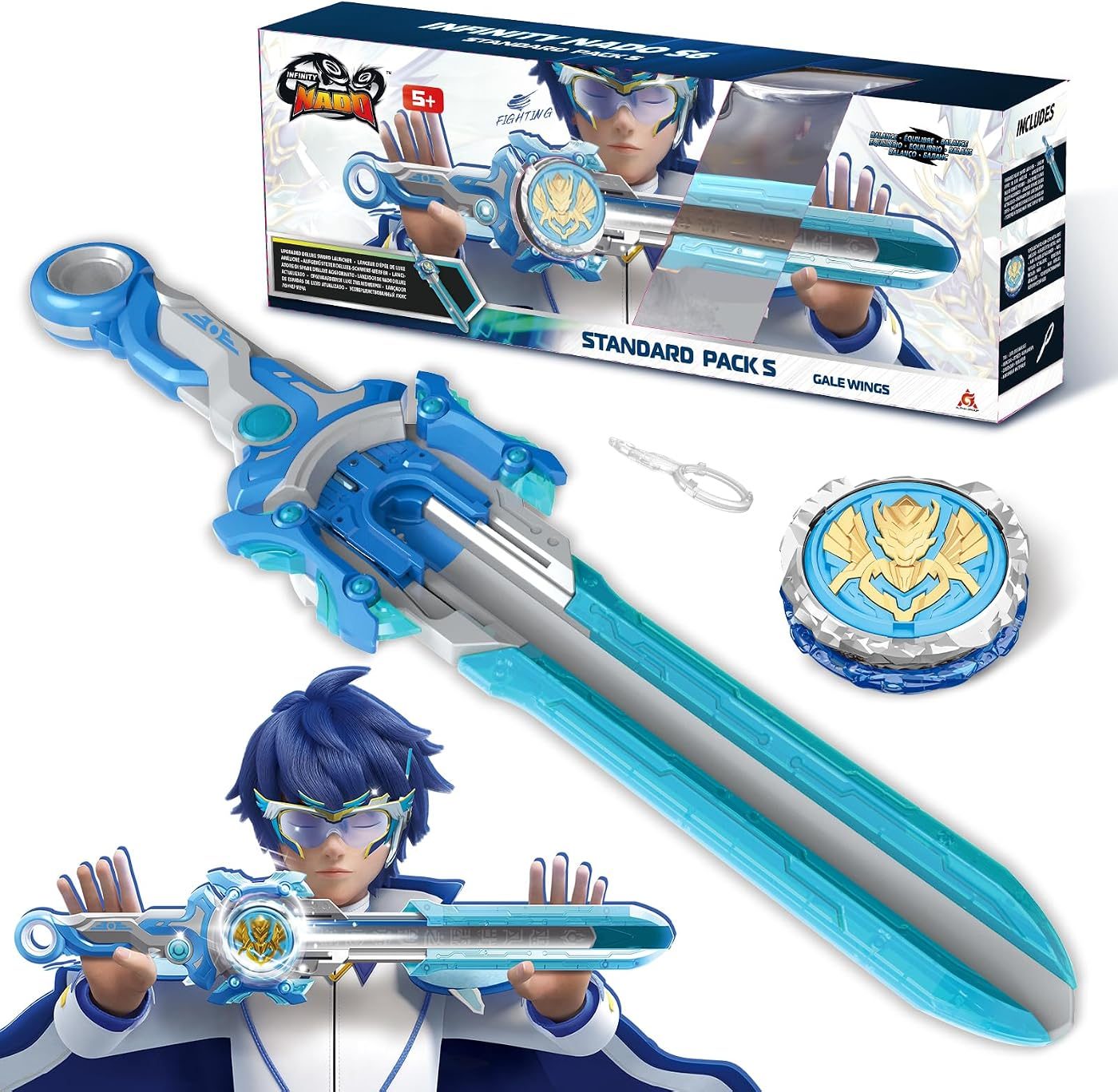 Gale Wings Power Pack metal battle top with its launcher
