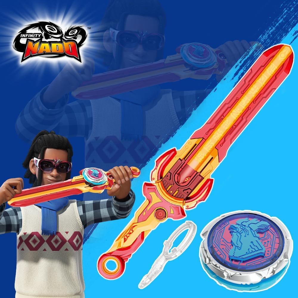 Gale Wings Sword Launcher Battle Set spinning top set, boxed contents