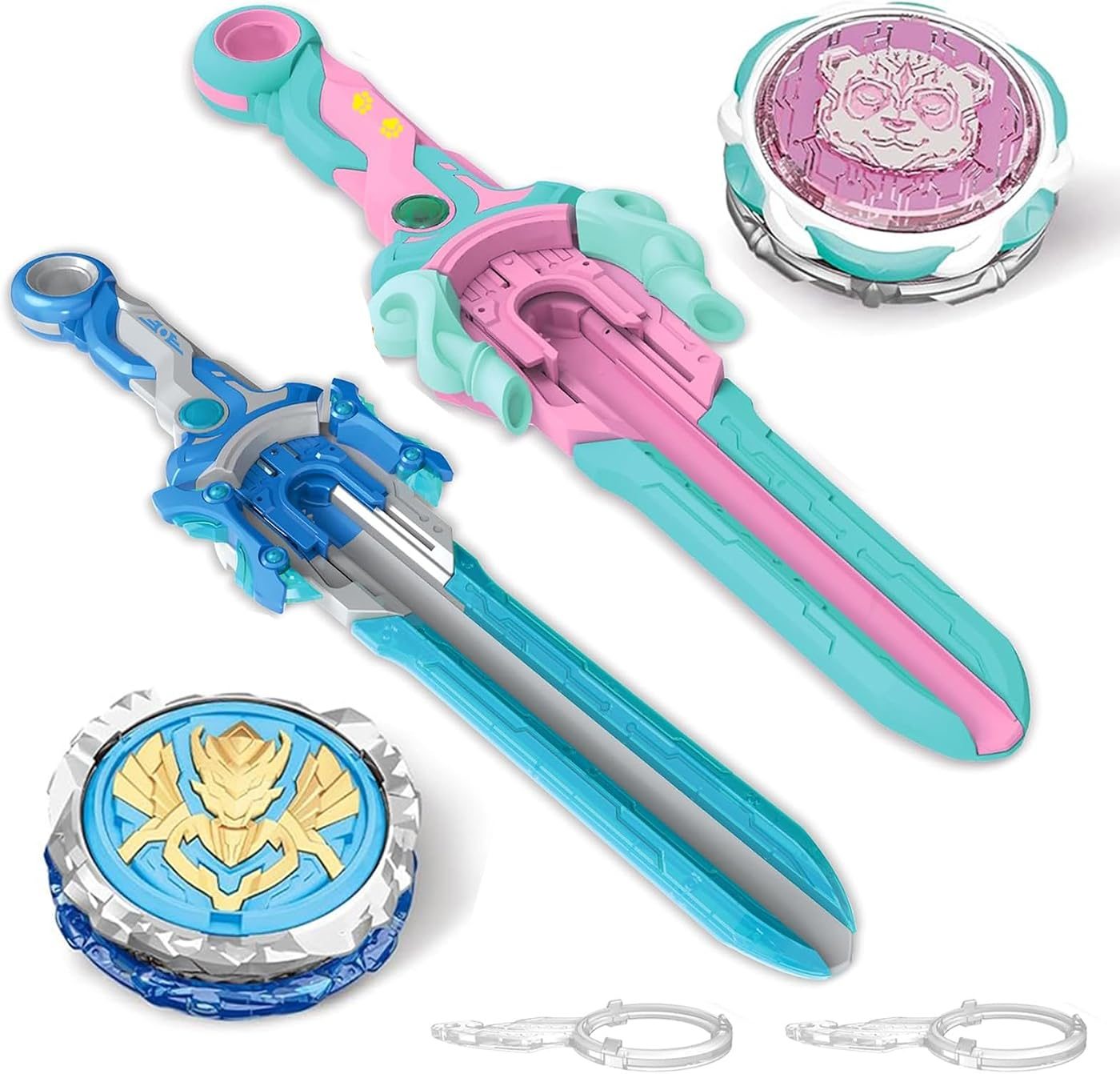 Gale Wings versus Panda Battle Set metal battle top with its launcher