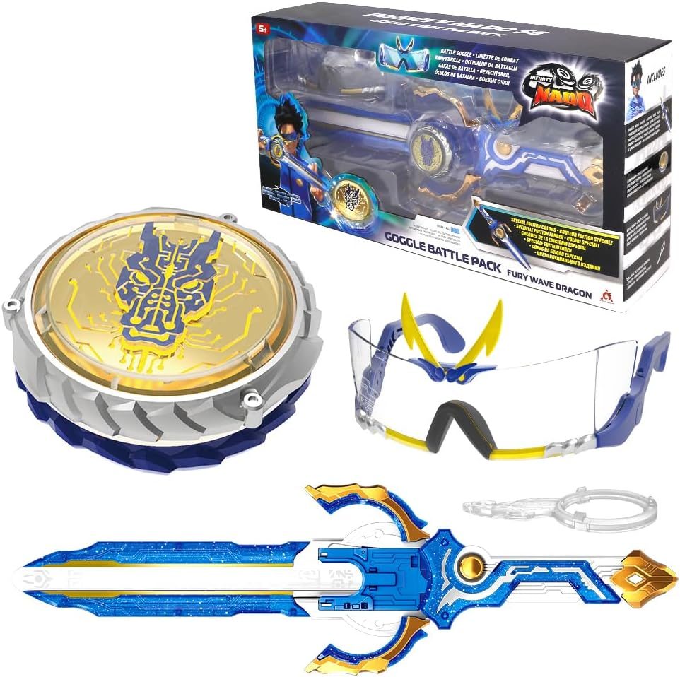 Goggle Battle Pack with Sword Launcher metal battle top with its launcher