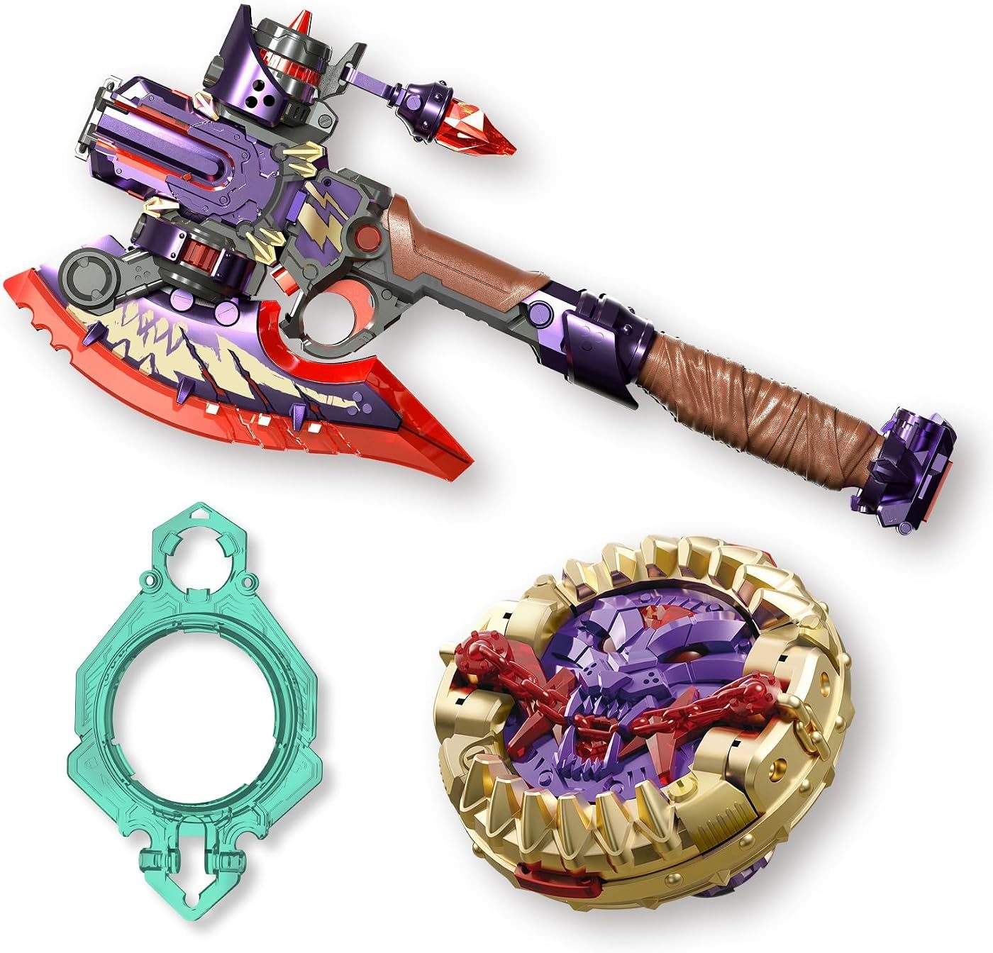 S7 Motorized Hatchet Launcher metal battle top with its launcher