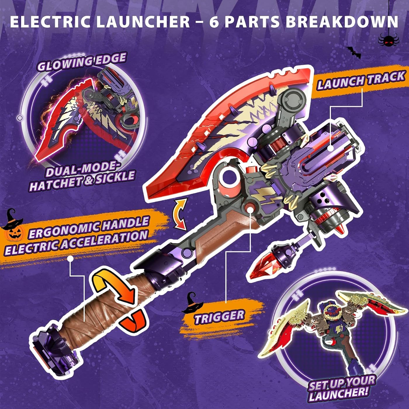 S7 Motorized Hatchet Launcher Nado on the launch rack