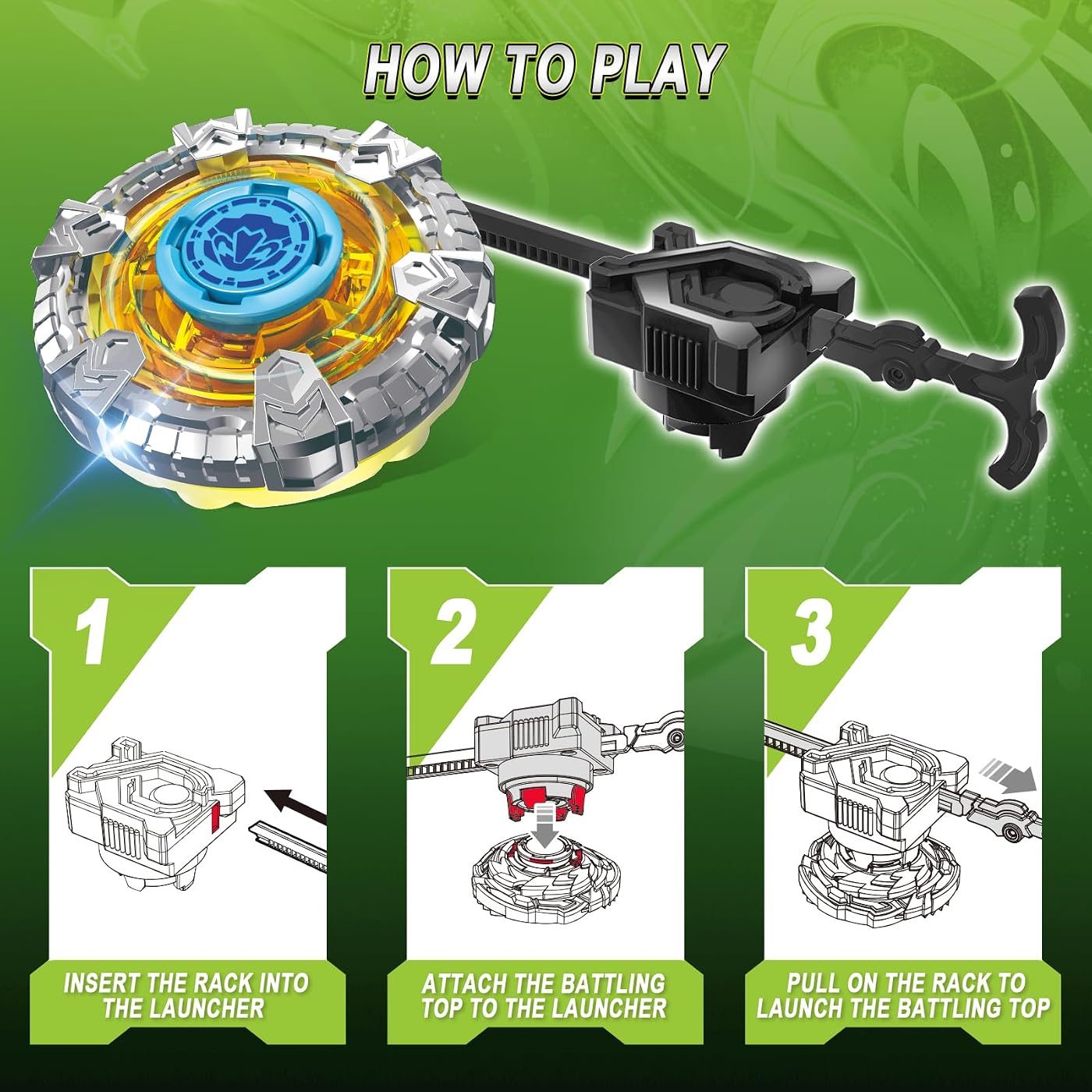 S7 Rack Launcher Defense Set battle top, close view of the attack ring