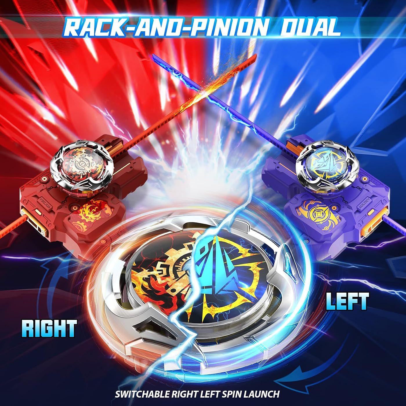 S7 Rack Launcher Endurance Set, Blue battle top, close view of the attack ring