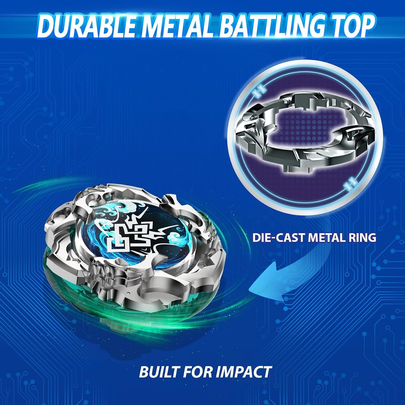 S7 Sword Launcher Attack Set battle top, close view of the attack ring