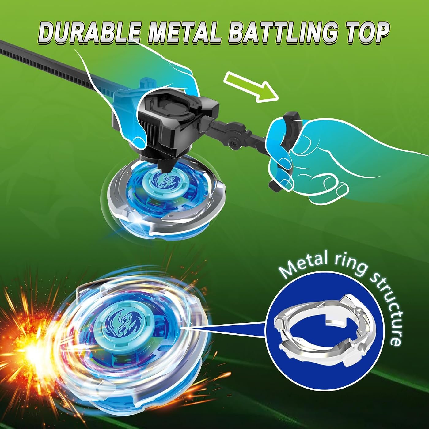 S7 Twin Rack Launcher Battle Set spinning top set, boxed contents