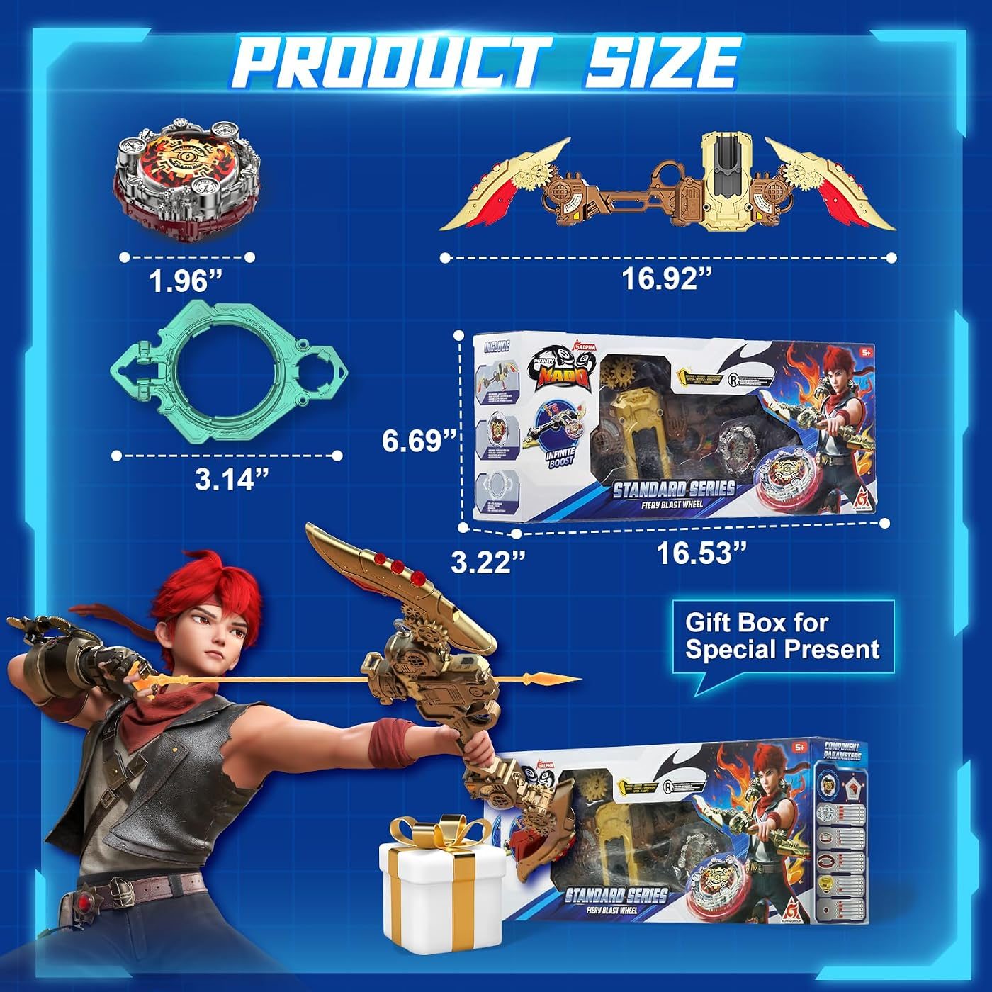 Two-Launcher Pack, Bow and Sword set in play on the battle floor
